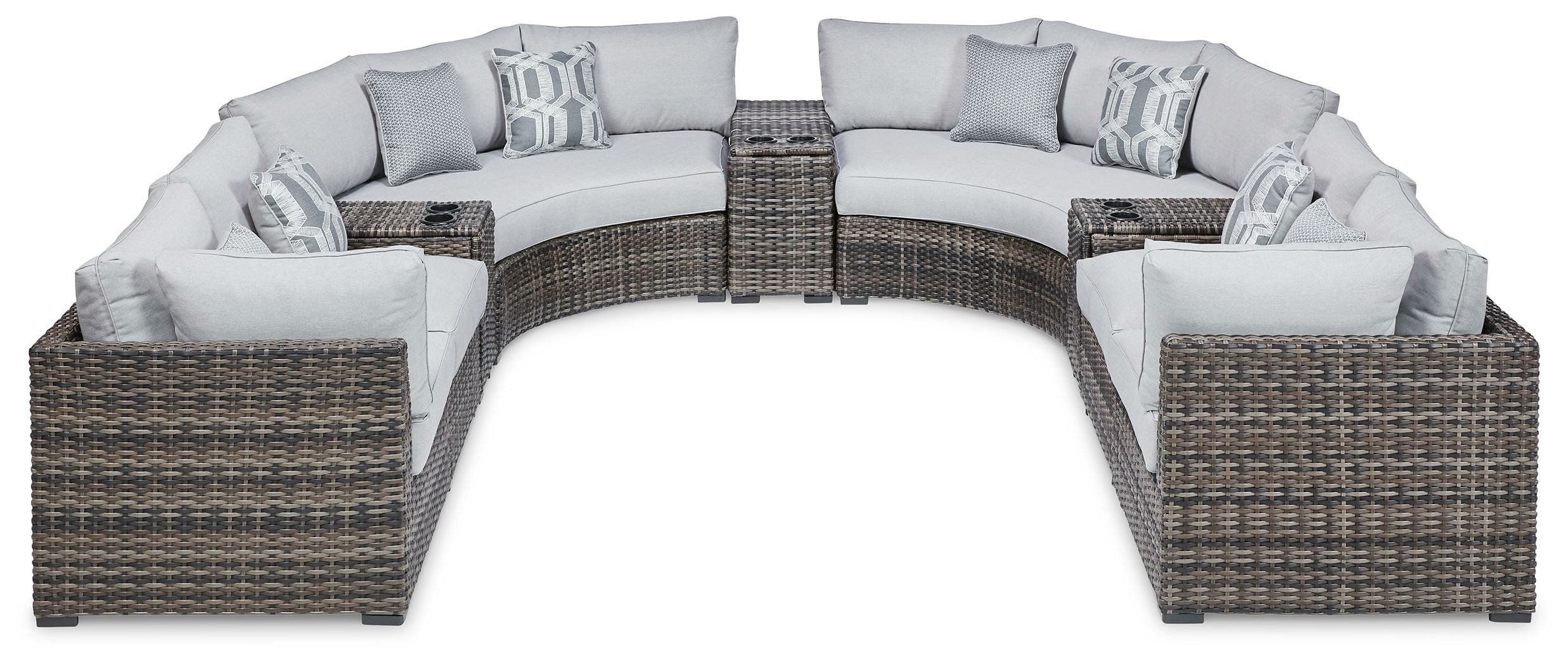 Harbor Court - Gray - 9-Piece Outdoor Sectional