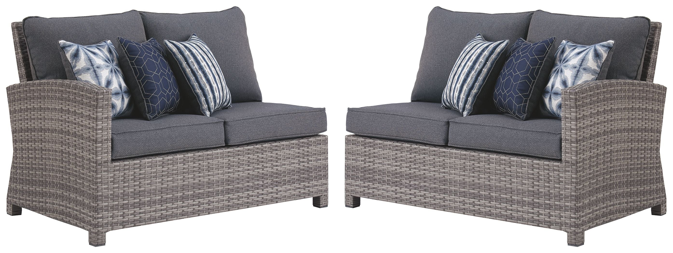 Salem - Gray - Raf / Laf Loveseat W/Cush (Set of 2)